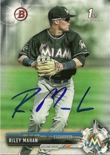 2017 Bowman RILEY MAHAN Signed Card AUTOGRAPH MARLINS RC west chester, oh