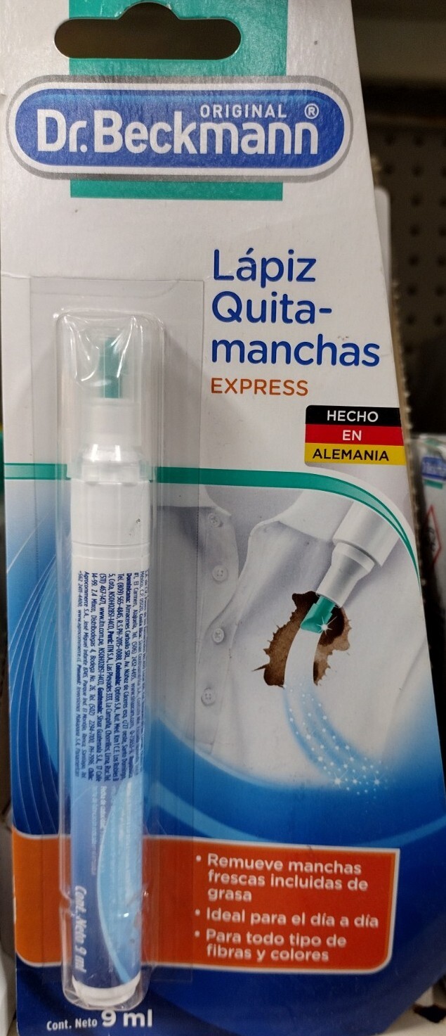 LÁPIZ REMOVEDOR DE MANCHAS DR. BECKMANN / QUITA MANCHAS LAPIZ - 9 ml - ENVÍO GRATUITO