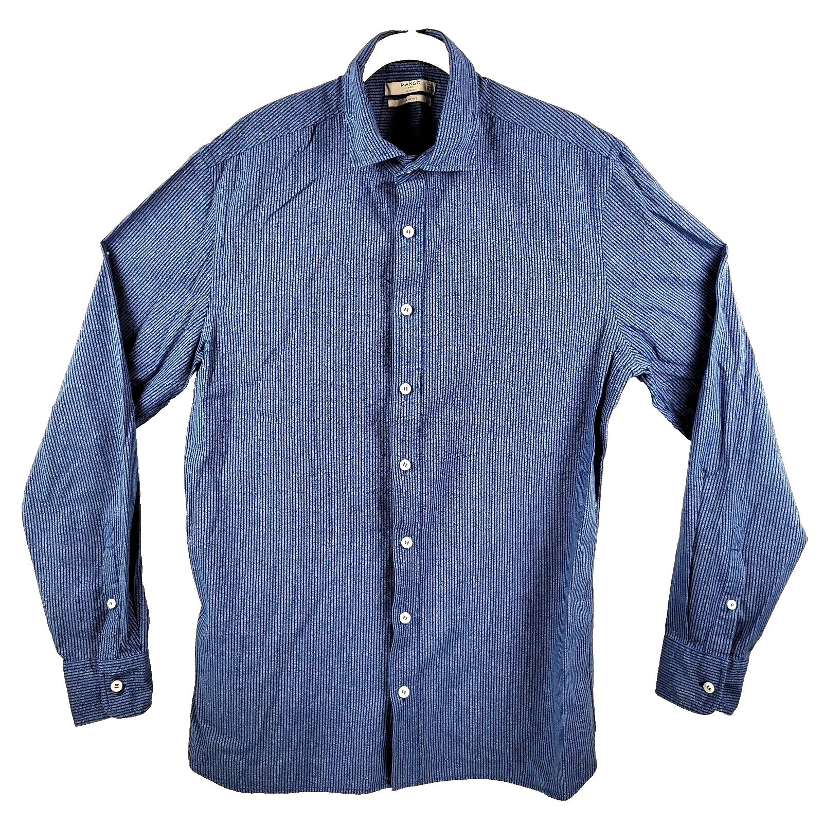 Mango Slim Casual Button-Down Shirts for Men