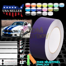Matte Color Racing Stripes Vinyl Wrap Sticker For Ford Mustang Stripe 25FT /50FT