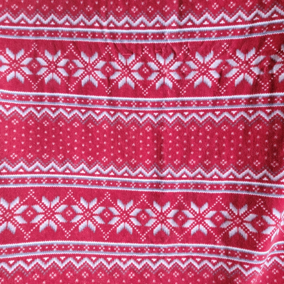 Nautica Home Snow Fair Isle Red Bath Towels Winter Holiday Cabin Snowflake Lodge - Image 3 of 4