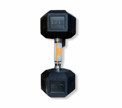 SIngle Cap Dumbbell Hex Rubber 25lb Single Total Weight 25lbs  702556171691|