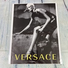 2012 Sexy Lady Legs Dress Heels Versace Print Ad/Poster Promo Art Magazine Page