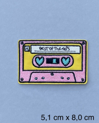 Bügelbild, Patch, Aufnäher, Aufbügler, Flicken MUSIKKASSETTE/RETRO/ BEST OF...