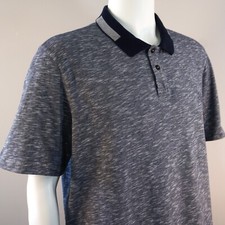 Ted Baker London Mens Polo Shirt Sz 6 US Sz XXL Gray Cotton Short Sleeve Golf