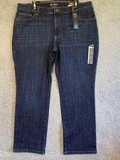 Lee Relaxed Fit Straight-Leg Jeans Bewitched Blue Women's size 18 P NWT