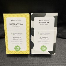 Think Tank Scholar: Addition  Subtraction Flashcards 2 Boxes Home School 6 