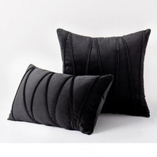 NEW 18" 20" Velvet Plain Soft Cushion Cover Throw Pillow Cases Sofa Home Decor