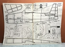 GRUMMAN F8F-1 BALSA FREE FLIGHT MODEL AIRPLANE PLANS 18" WINGSPAN