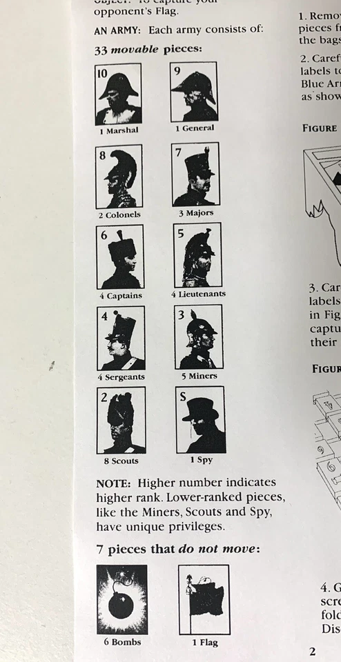 Stratego Vtg 1996 Blue Lieutenants Movers Complete Set Only - Image 3 of 4