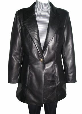 Plus Size & All  5020 Fine Fitted Clean Best Leather Blazer Coats Womens