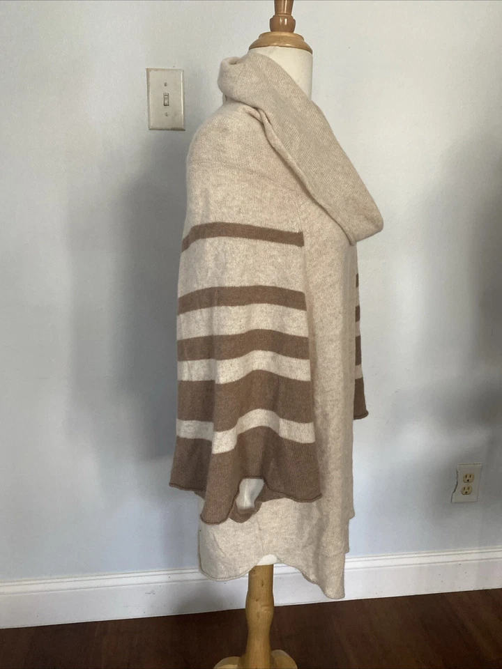 Cullen 100% Cashmere Cowl Neck Batwing Cape Style Sweater Size S P - Imagem 3 de 4