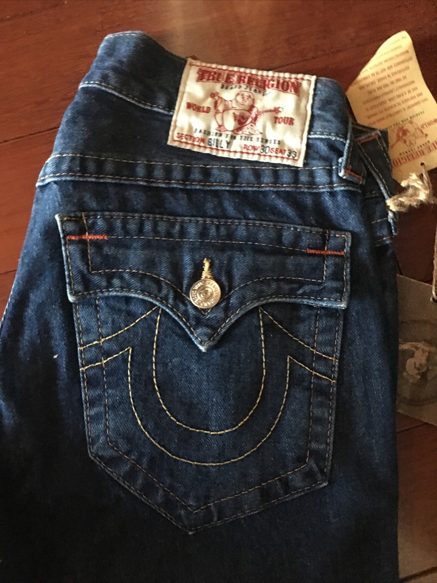 USA製 TRUE RELIGION デニム　30/33 True Religion Womens 28 Jeans Disco Billy Big T Blue Tag