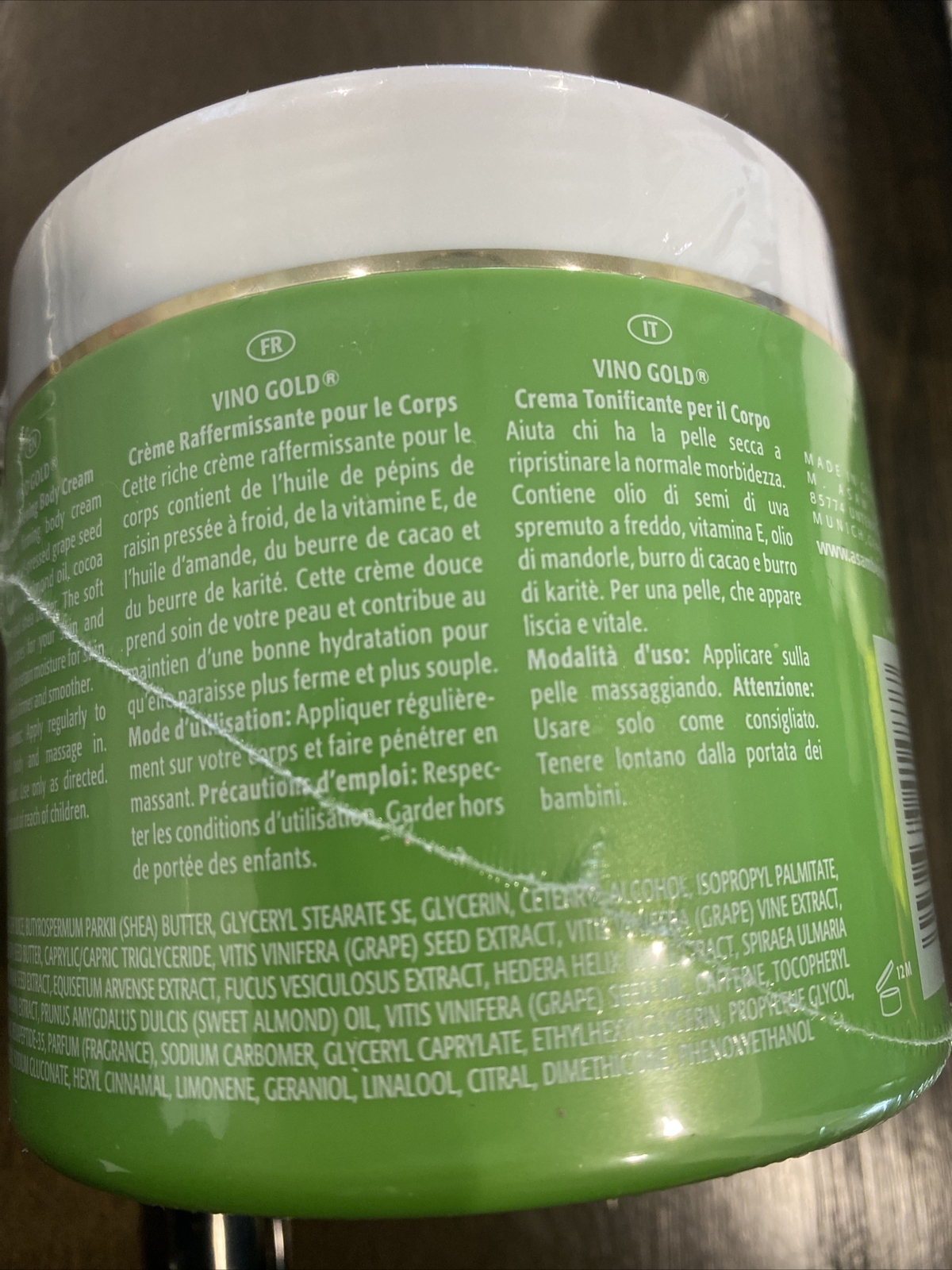 M. Asam Vino Gold (Skin Tightening Body Cream) Jumbo 16.9 Fl Oz NEW