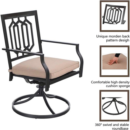 7 Piece Outdoor Dining Set Patio Table Chairs Set Garden Yard Chairs - Picture 8 of 13