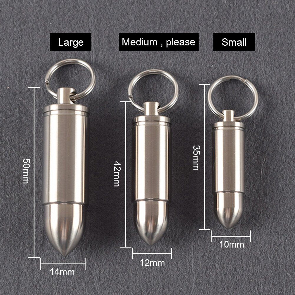 Mini Keychain Pill Holder Titanium Pill Case Portable Pill Organizer