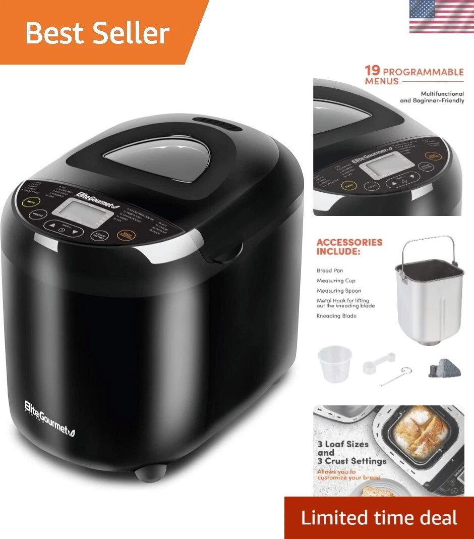 Programmable Bread Maker Machine 3 Loaf Sizes, 19 Menu Functions Gluten Free ...