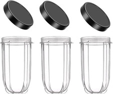 Replacement Cup for Magic Bullet 250W, 3Pcs 16OZ Replacement Part Cups Mug with