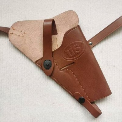 warreplica U.S. WWII M3 Brown Leather Shoulder Holster w/ M1936 Pistol