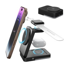 3 in 1 Wireless Charging Station for Apple Multiple Devices, Foldable Magnetic