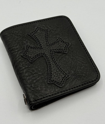 Chrome Hearts Leather Cross Patch Bifold Wallet | eBay