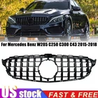 GT R Style Black Grille Front Grill For Mercedes Benz W205 C-CLASS 2015-2018 US
