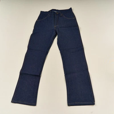 Vintage RUSTLER Jeans Rigid Heavy Dark Blue Denim Mens Sz 31 87620 NEW USA - Image 1 of 4