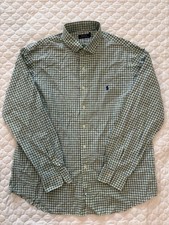 Ralph Lauren Dress Shirt Men’s Size XL Blue & Green Long Sleeve Button Down