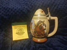2001 Anheuser Busch Collectors Club Membership Stein “Living the Legacy"  COA