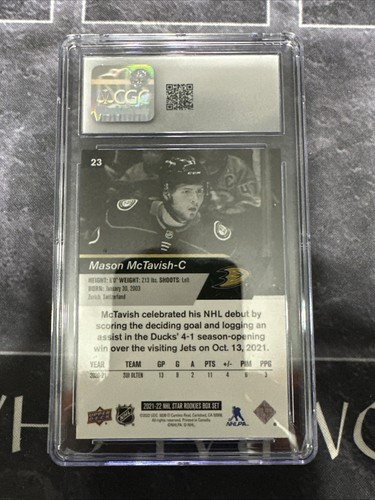 2021-22 Upper Deck NHL Star Rookies 23 Mason McTavish Anaheim Ducks - Picture 3 of 3