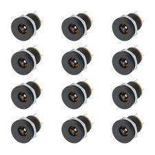 40pcs DC5525 Power Connector for 30V 0.5A 18x14x14mm 3 Pin, Black