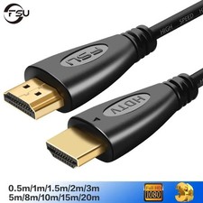 PREMIUM 4K HDMI CABLE NEW HIGH SPEED GOLD PLATED BRAIDED LEAD 1080P 3D HDTV