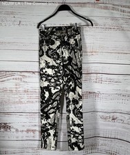 Women's Just Cavalli Black and White Red Diamond Pants Size 26