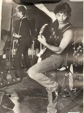 JOHNNY THUNDERS HEARTBREAKERS Original vintage poster RARE 1980s New York Dolls