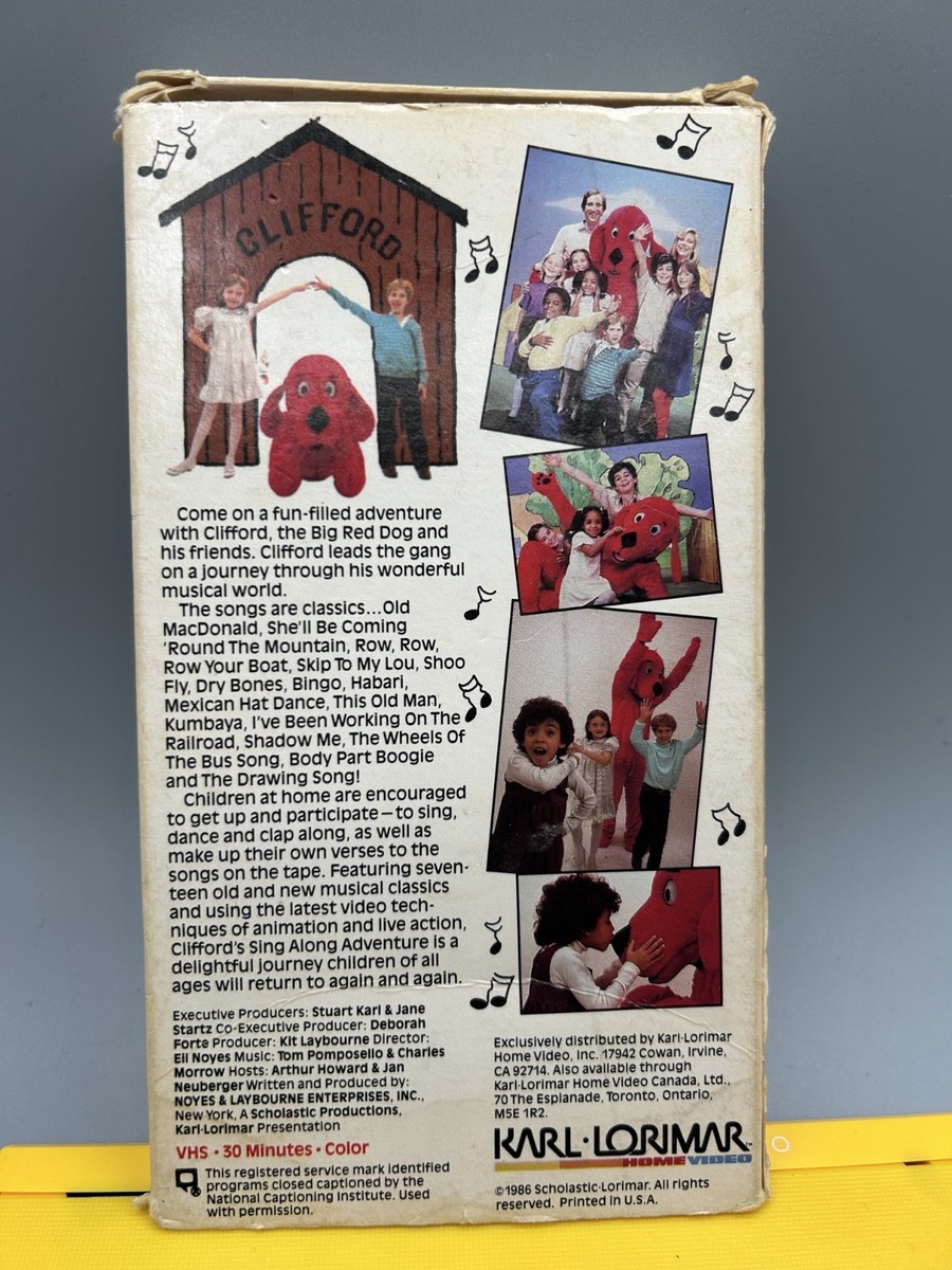 Clifford's Sing Along Adventure VHS Tape 1986 Big Red Dog