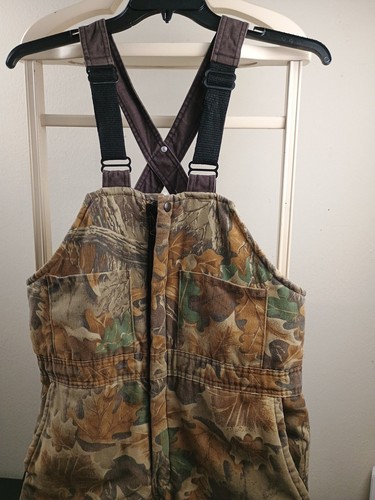 VTG Walls Blizzard Pruf Overalls Realtree Camo USA Medium 34-36 FADED Bibs - Picture 10 of 16
