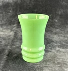 Vintage Green Milk Glass Juice Tumbler Cup Rings Art Deco MCM