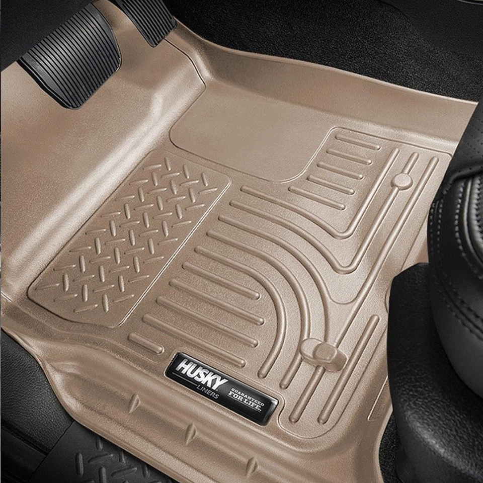 Husky Weatherbeater 1st & 2nd Row Tab Floor Liners for F250 F350 Super Duty Crew Foto 2 de 4