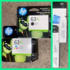 HP 63XL black +63XL Color Ink Cartridge Combo 2 Pack NEW GENUINE SEALED 2027