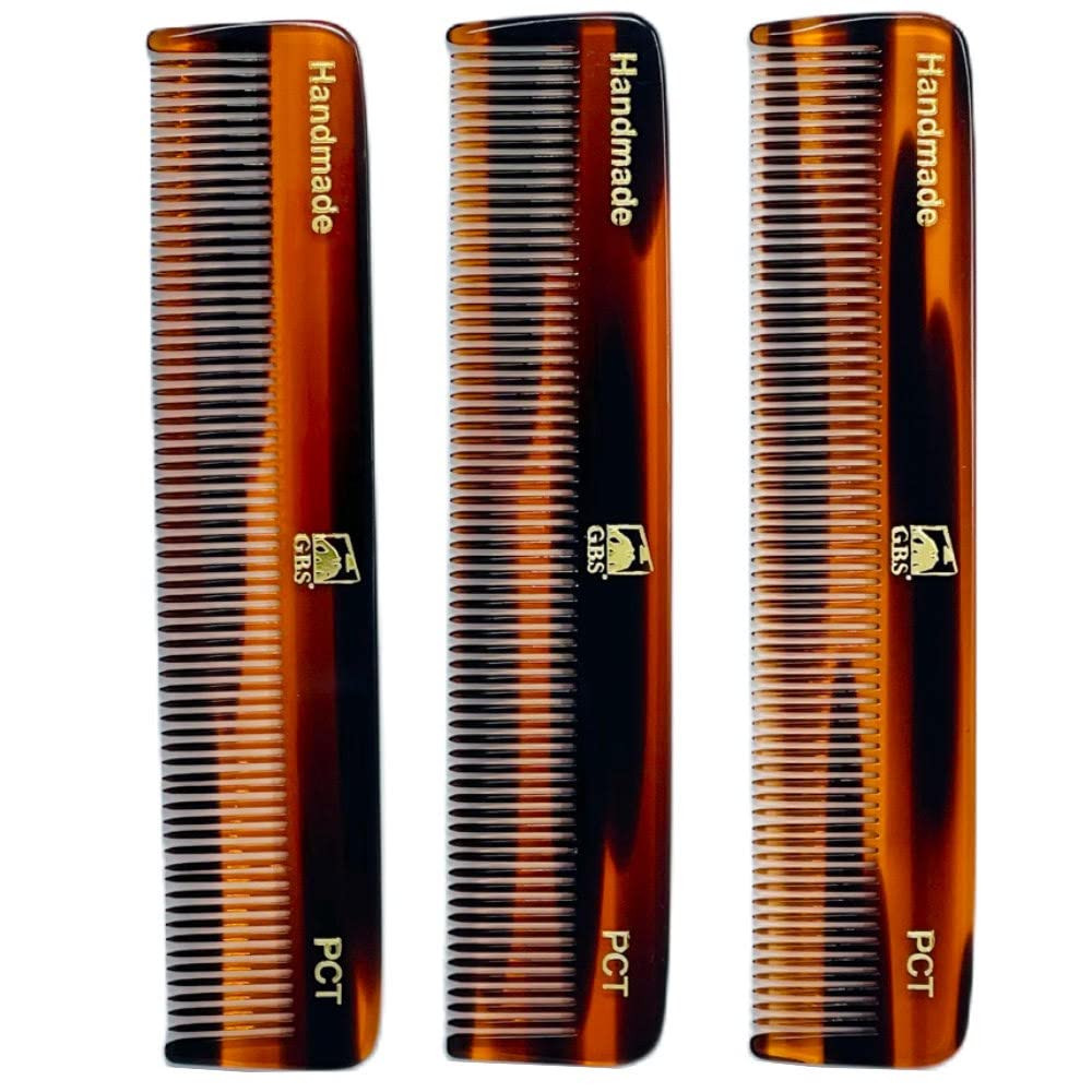 G.B.S PCT 5-Inch Pocket Hair Comb for Men & Women – Fine Tooth Tortoise Shell Co