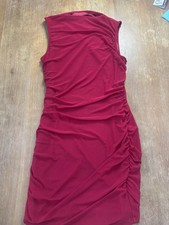 Sleeveless Ruched Mini Dress in Vibrant Red