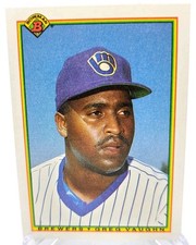 1990 Bowman Tiffany Greg Vaughn Rookie Rc #396 Brewers