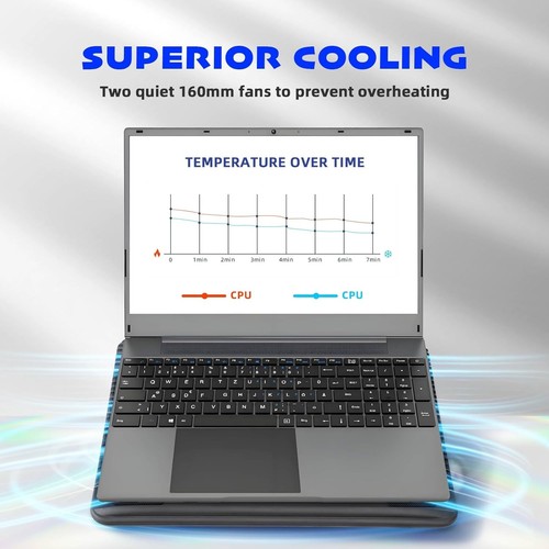 Lightweight USB-Powered Laptop Cooling Pad with Big Silent Fans - Black, 11-17" - Afbeelding 6 van 9