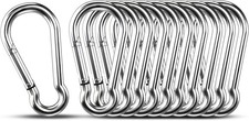 Small Carabiner Clip Hooks, 10pcs 1.57 inch Carabiners Heavy Duty, 304 Stainless