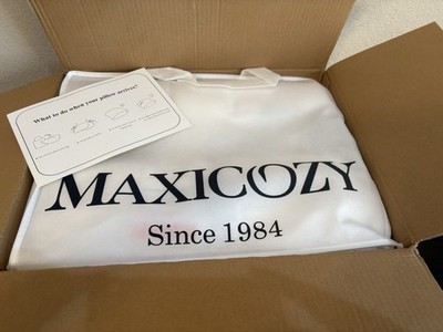 MAXICOZY Down Fiber Pillow Standard Size Pack Of 2 Chamber Bed Pillows 20 x26 