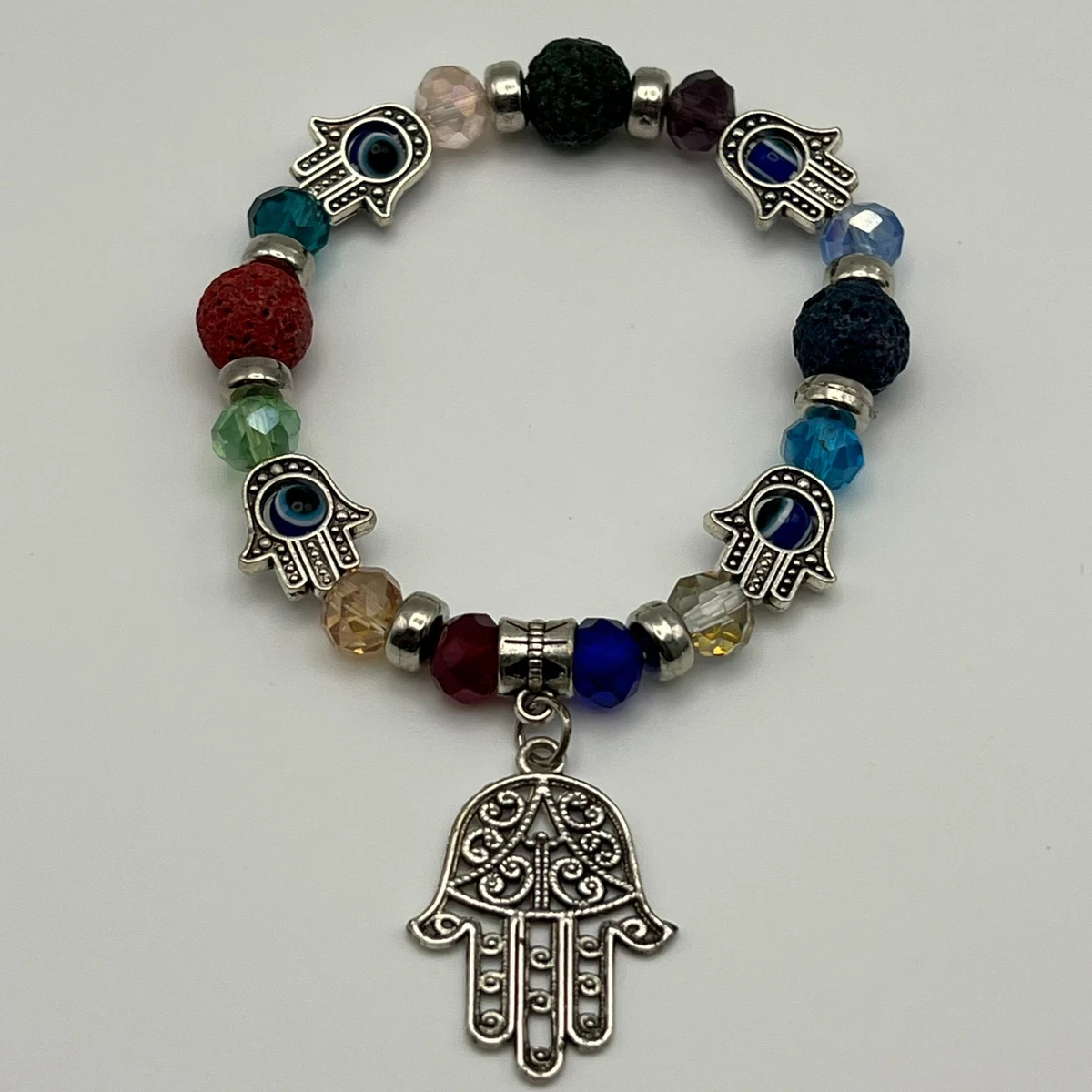 Pulseras Con Cuentas Para Hombre, Cuentas De Piedra Volcánica De Roca De Lava Mate Para Mujer Pulsera Elastica Joyeria De Moda Agata