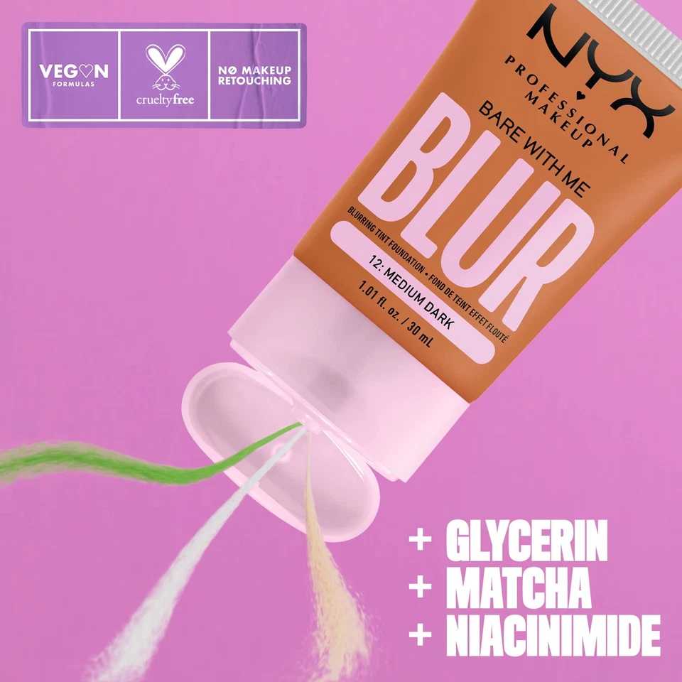 NYX Professional Makeup Bare With Me Blur Tint Foundation Medium Dark 1oz - Image 2 of 4