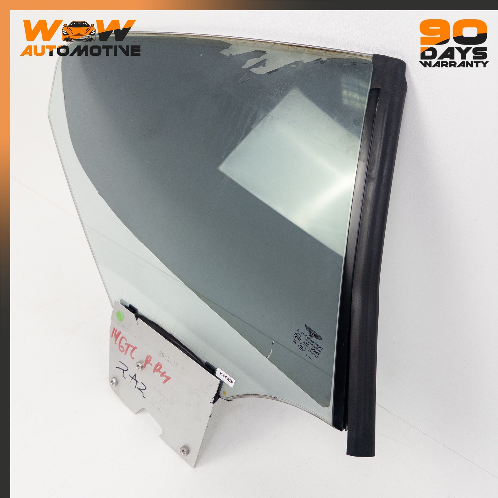 12-17 BENTLEY CONTINENTAL GT COUPE REAR RIGHT SIDE QUARTER WINDOW GLASS OEM