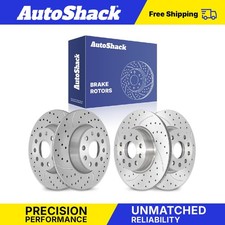 Front Rear Drilled Slotted Brake Rotors Set for 2005-2010 Volkswagen Jetta