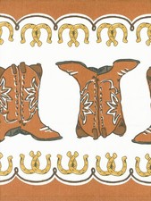 Toweling-Classic Retro-Cowboy Boots-Moda Fabrics-BTY